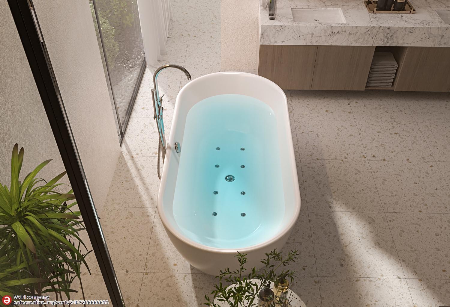 *OXIA Modern Whirlpool Bath