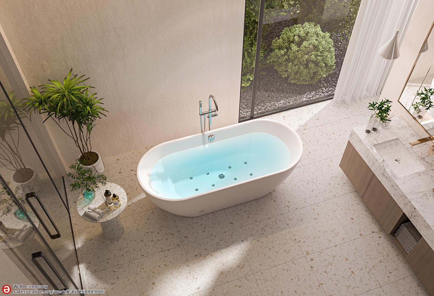 *OXIA Modern Whirlpool Bath