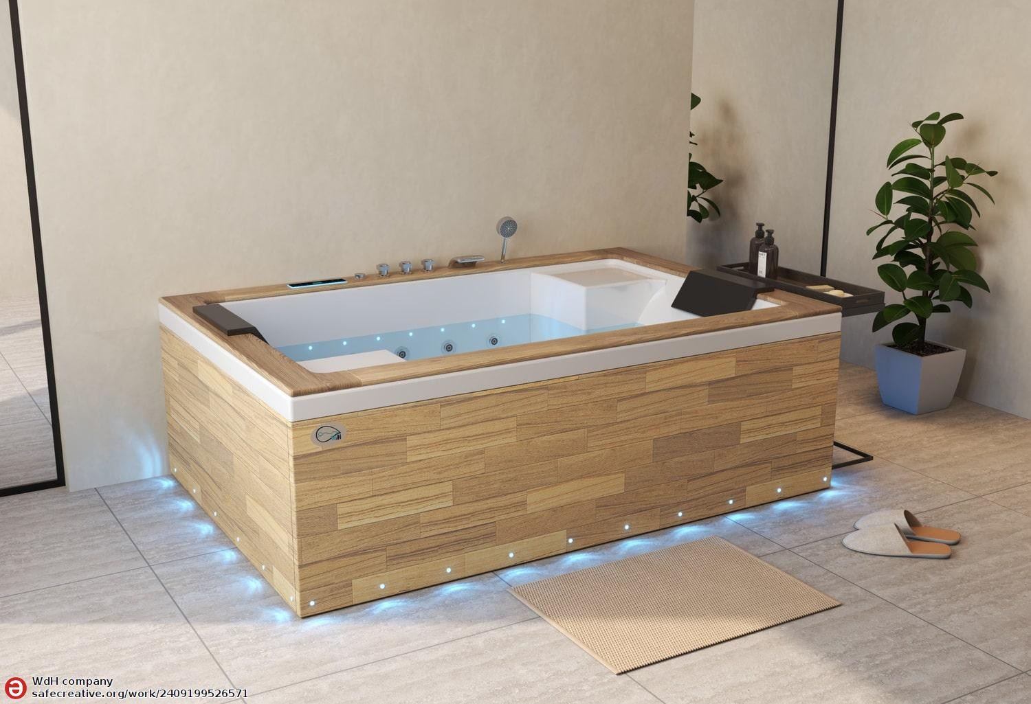 ITACA CLEAR WOOD Whirlpool Bath