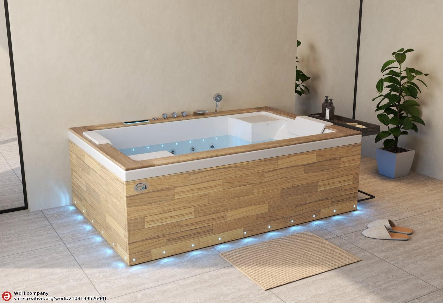 ITACA CLEAR WOOD Whirlpool Bath