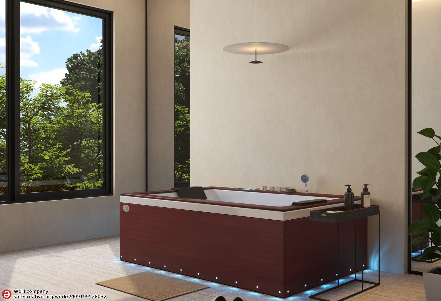 ITACA DARK WOOD Whirlpool Bath