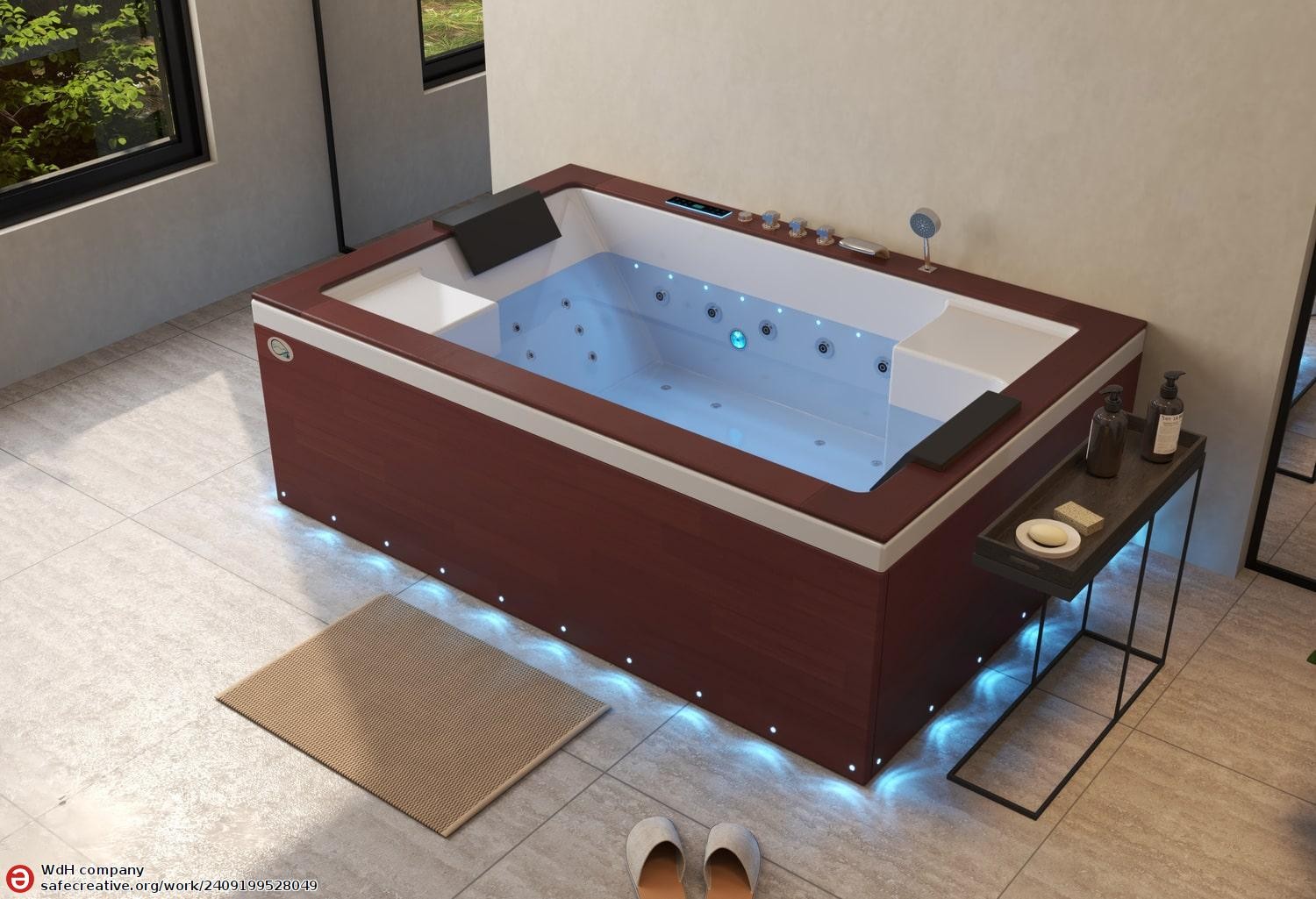 ITACA DARK WOOD Whirlpool Bath